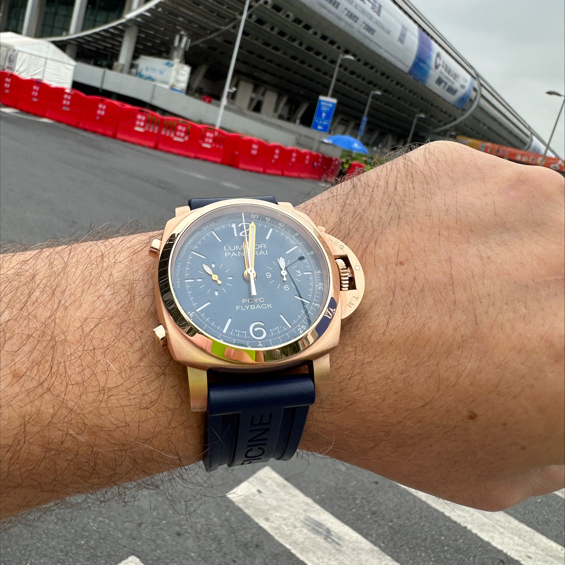 Panerai watch on wrist