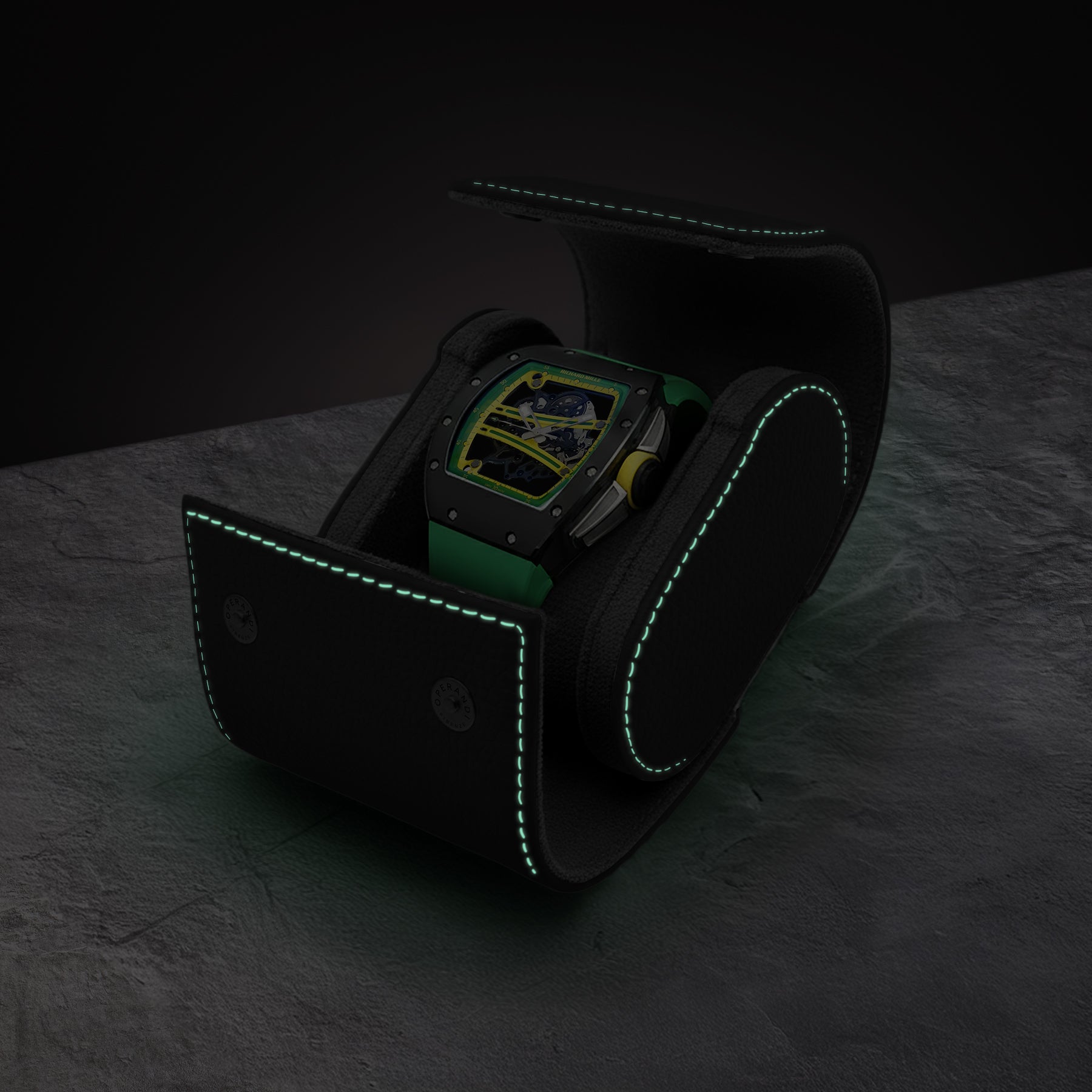 UNICO Watch Roll in Black Luminous | Luxury Watch Roll | Operandi