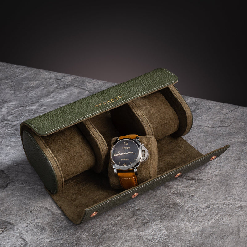Verde Oliva Martellata Roll Gift Set