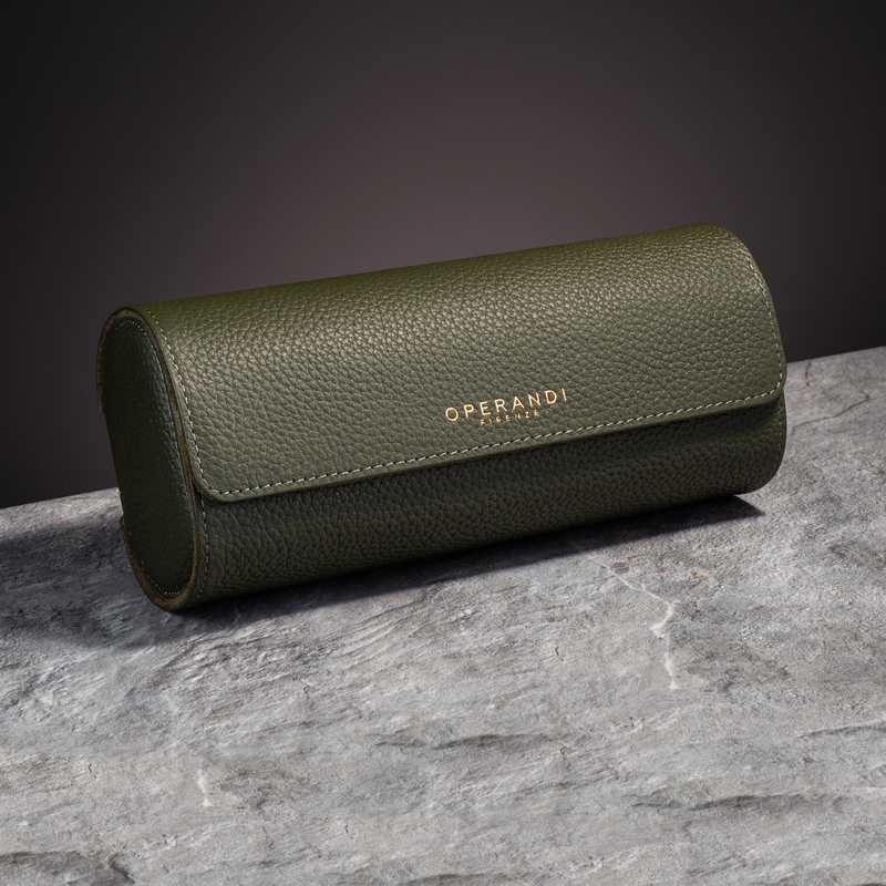 Verde Oliva Martellata Roll Gift Set