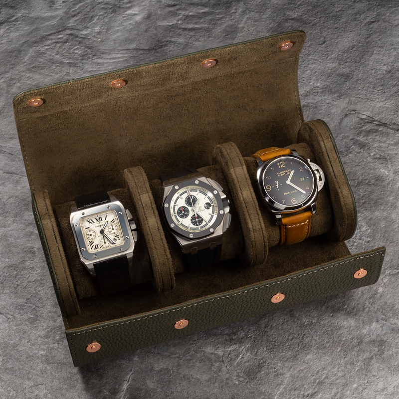 Verde Oliva Martellata Roll Gift Set